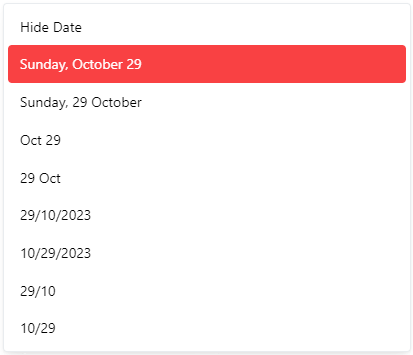 Date formatting